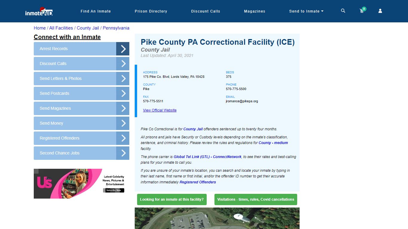 Pike County PA Correctional Facility (ICE) - Inmate Locator - Lords ...
